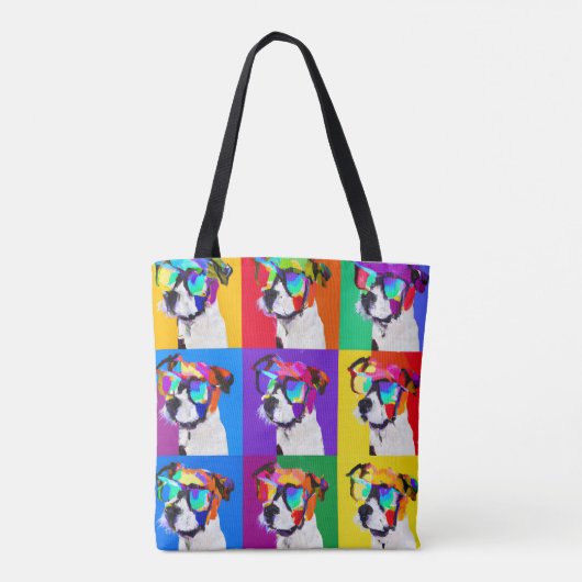 Cute Jack Russell Terriers in pop-stijl Tote Bag (Achterkant)