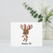 Cute Jackalope - Austin, Texas Briefkaart (Staand voorkant)