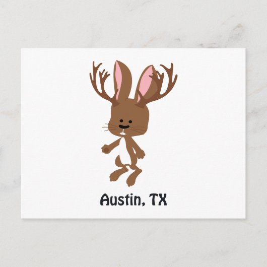 Cute Jackalope - Austin, Texas Briefkaart (Voorkant)