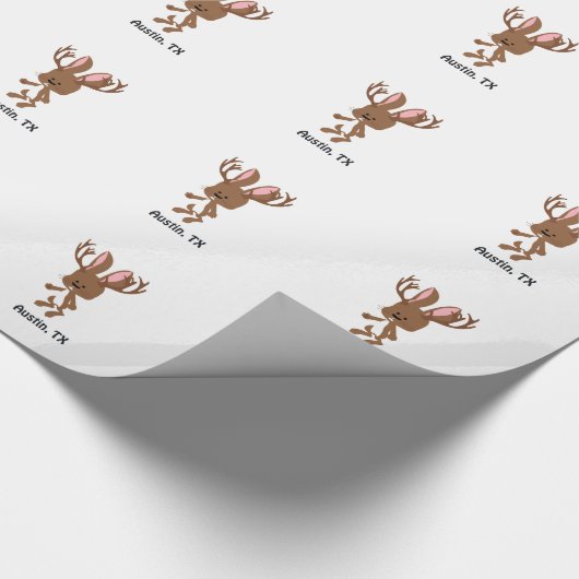 Cute Jackalope - Austin, Texas Cadeaupapier (Hoek)