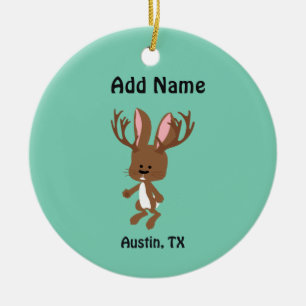 Cute Jackalope - Austin, Texas Keramisch Ornament