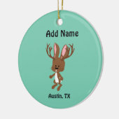 Cute Jackalope - Austin, Texas Keramisch Ornament (Links)
