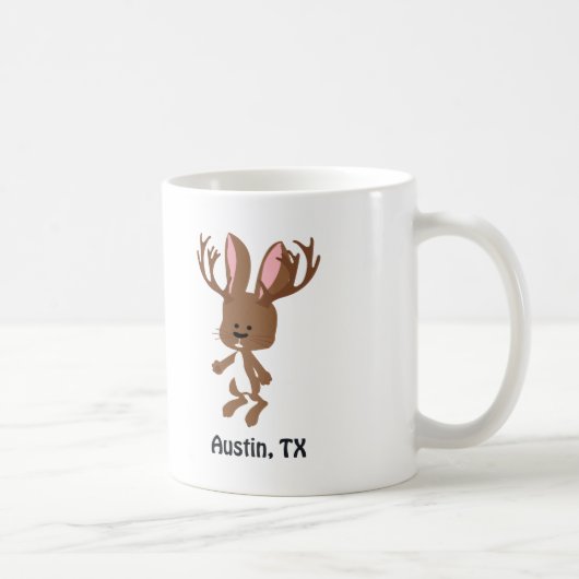 Cute Jackalope - Austin, Texas Koffiemok (Rechts)