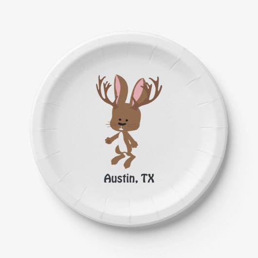 Cute Jackalope - Austin, Texas Papieren Bordje (Voorkant)