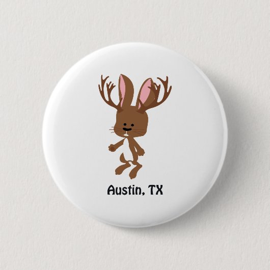 Cute Jackalope - Austin, Texas Ronde Button 5,7 Cm (Voorkant)
