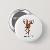 Cute Jackalope - Austin, Texas Ronde Button 5,7 Cm (Voorkant /achterkant)