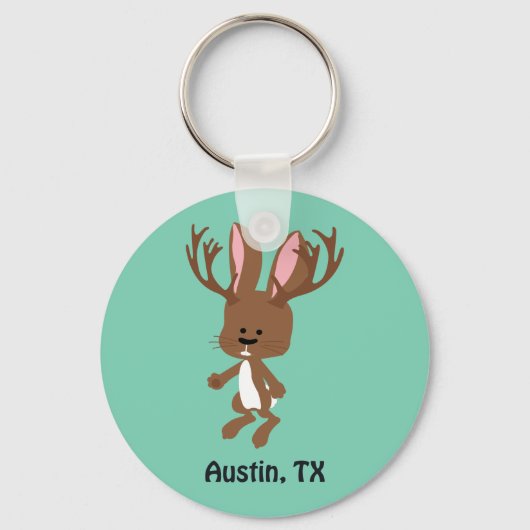 Cute Jackalope - Austin, Texas Sleutelhanger (Voorkant)