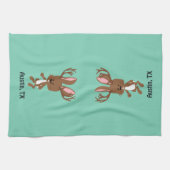 Cute Jackalope - Austin, Texas Theedoek (Horizontaal)