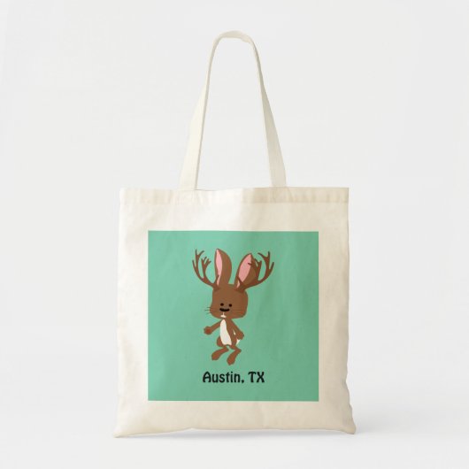 Cute Jackalope - Austin, Texas Tote Bag (Voorkant)