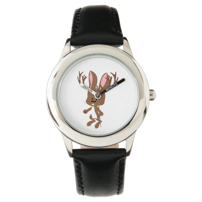 Cute Jackalope Horloge (Voorkant)