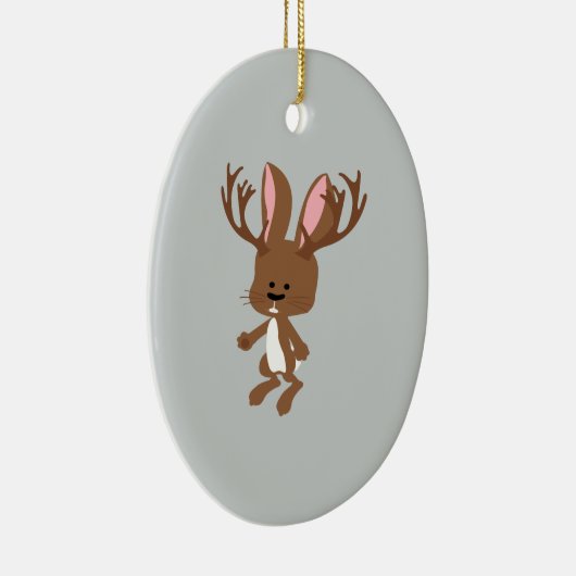 Cute Jackalope Keramisch Ornament (Rechts)