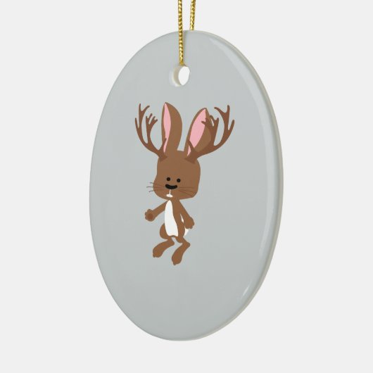 Cute Jackalope Keramisch Ornament (Links)