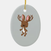 Cute Jackalope Keramisch Ornament (Voorkant)