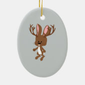 Cute Jackalope Keramisch Ornament (Achterkant)