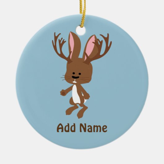 Cute Jackalope Keramisch Ornament (Voorkant)