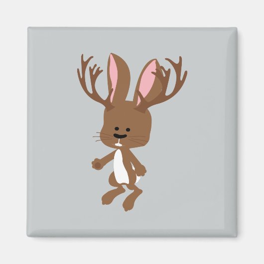 Cute Jackalope Magneet (Voorkant)