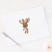 Cute Jackalope Ovale Sticker (Envelop)