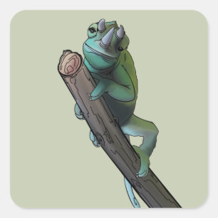 Cute Jackson's Chameleon Vierkante Sticker
