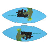 Cute jaguar black panther cat cartoon illustratie american football (Panelen)