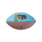 Cute jaguar black panther cat cartoon illustratie american football (Gedraaid 270)