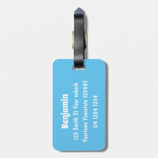 Cute jaguar black panther cat cartoon illustratie bagagelabel (Achterkant verticaal)