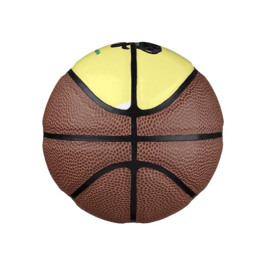 Cute jaguar black panther cat cartoon illustratie basketbal (Rechts)