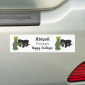 Cute jaguar black panther cat cartoon illustratie bumpersticker (Op auto)