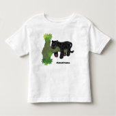 Cute jaguar black panther cat cartoon illustratie kinder shirts (Voorkant)