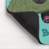 Cute jaguar black panther cat cartoon illustratie muismat (Hoek)