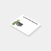 Cute jaguar black panther cat cartoon illustratie post-it® notes (Schuin)