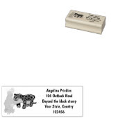 Cute jaguar black panther cat cartoon illustratie rubberstempel (Gestempeld)