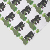 Cute jaguar black panther cat cartoon illustratie tissuepapier (Detail)