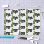 Cute jaguar black panther cat cartoon illustratie tissuepapier (Craft)