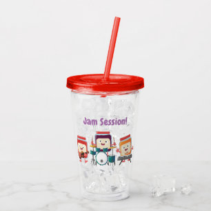 Cute jam Session cartoon Musician humor Acryl Drinkbeker