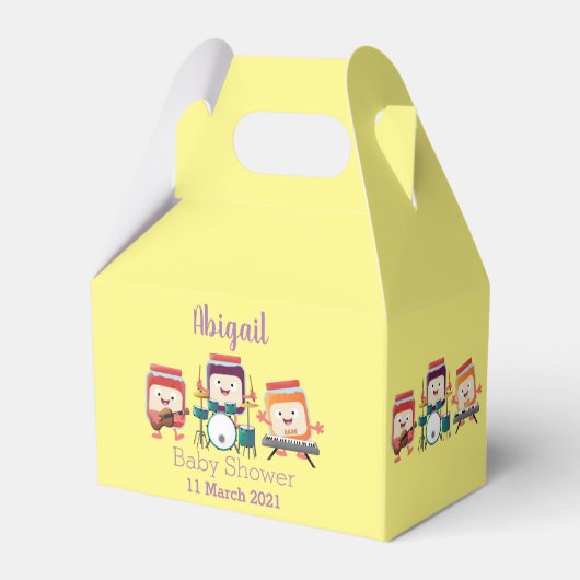 Cute jam Session cartoon Musician humor Bedankdoosjes (Achterkant)