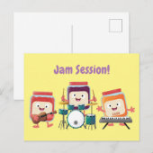 Cute jam Session cartoon Musician humor Briefkaart (Voorkant / Achterkant)