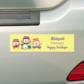 Cute jam Session cartoon Musician humor Bumpersticker (Op auto)