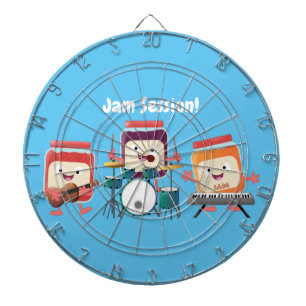 Cute jam Session cartoon Musician humor Dartbord