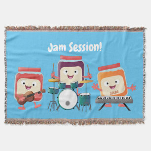 Cute jam Session cartoon Musician humor Deken