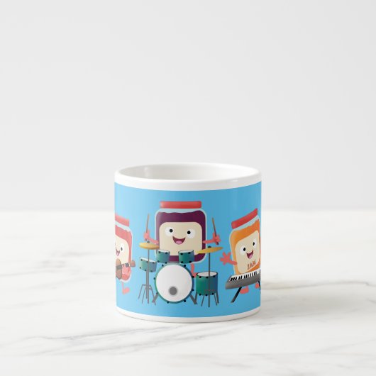 Cute jam Session cartoon Musician humor Espresso Kop (Voorkant)