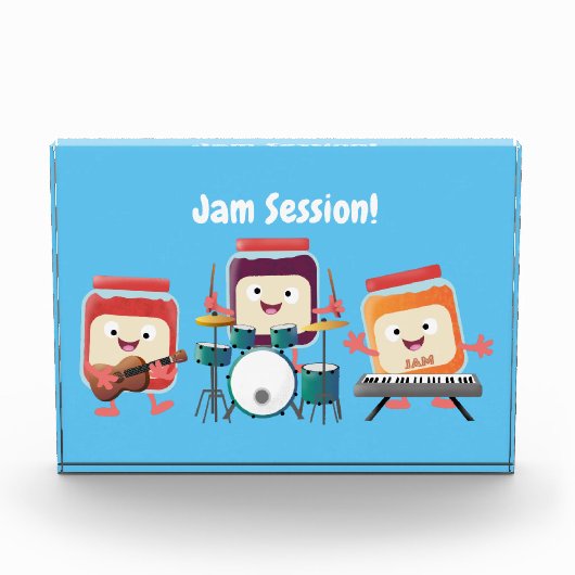 Cute jam Session cartoon Musician humor Fotoblokken (Voorkant)