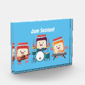 Cute jam Session cartoon Musician humor Fotoblokken (Links)