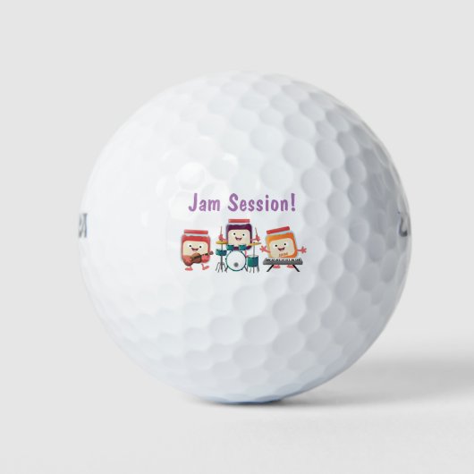 Cute jam Session cartoon Musician humor Golfballen (Voorkant)