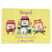 Cute jam Session cartoon Musician humor Groot Cadeauzakje (Achterkant)