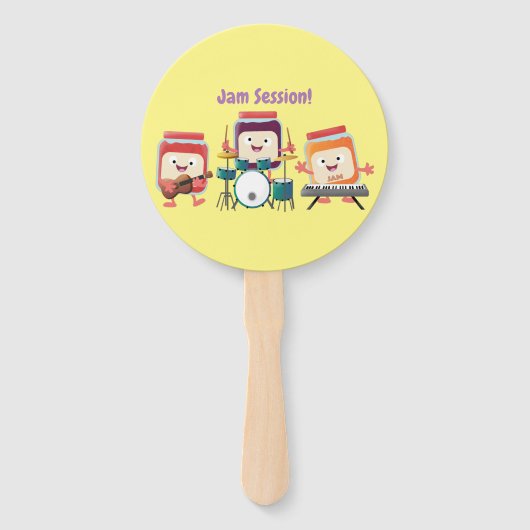Cute jam Session cartoon Musician humor Handwaaier (Voorkant)