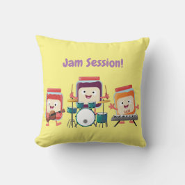 Cute jam Session cartoon Musician humor Kussen