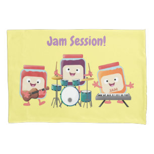 Cute jam Session cartoon Musician humor Kussensloop