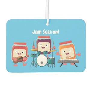 Cute jam Session cartoon Musician humor Luchtverfrisser