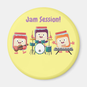 Cute jam Session cartoon Musician humor Magneet