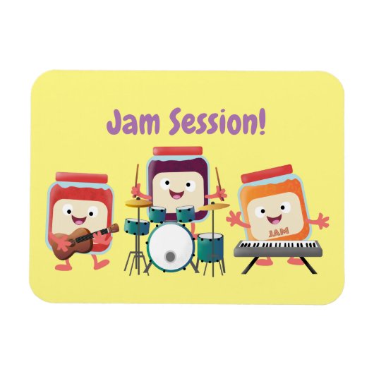 Cute jam Session cartoon Musician humor Magneet (Horizontaal)